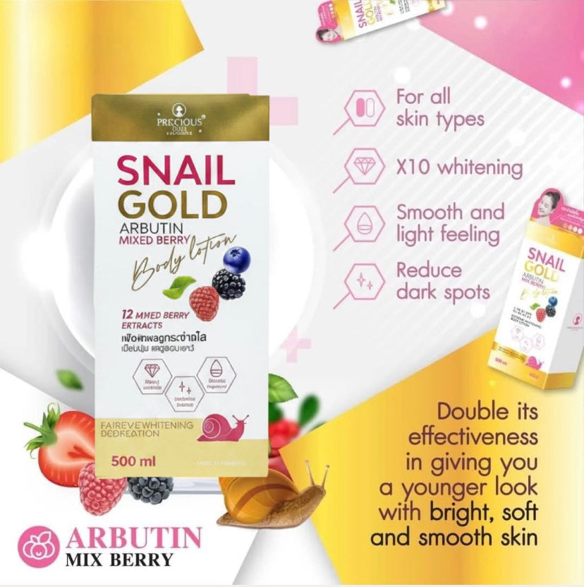 Snail Gold Arbutin Mixed Berry Lotion – 500ML