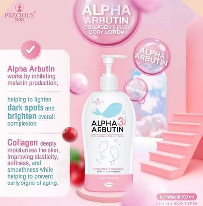 Precious Skin Alpha Arbutin Collagen 3+ Lotion 500ml