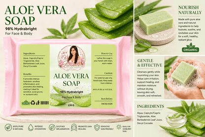 Aloe Vera Soap - 98% Hydrabright - Roselle