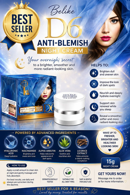 BE-LIKE Anti-Blemish Night Cream D6 - Roselle