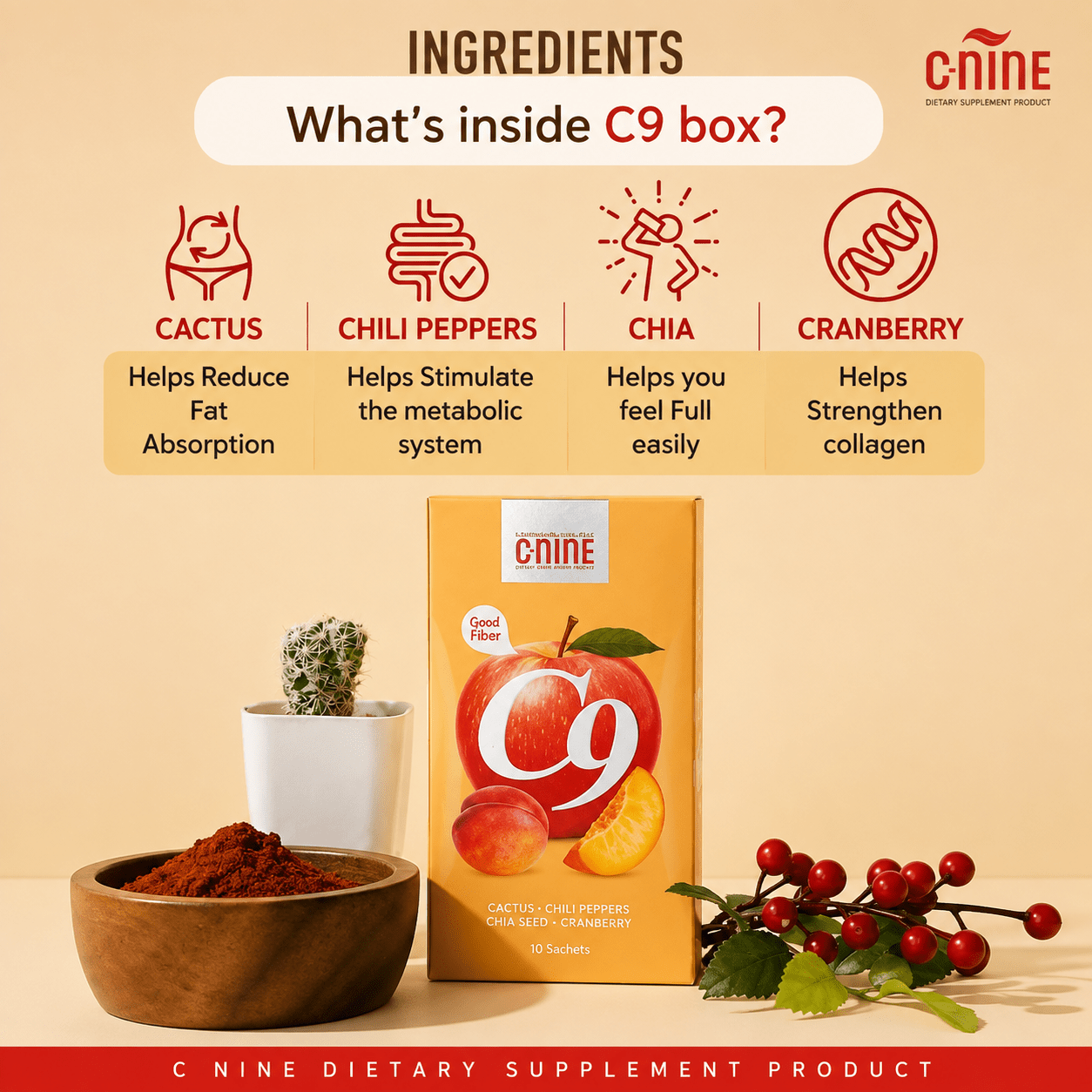 C9 C-Nine Capsules - 7 Capsules - Roselle