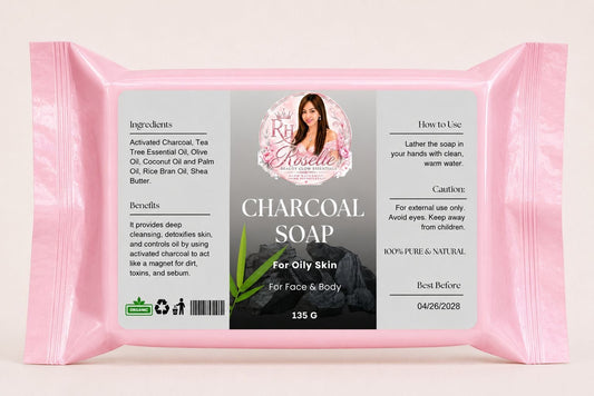 Charcoal Soap - For Oily Skin - Roselle
