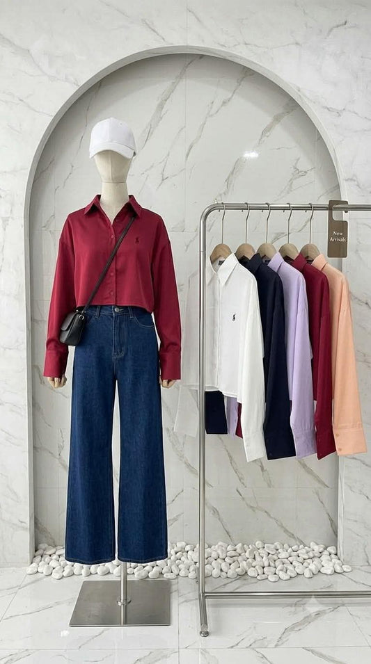 Classic Cropped Button-Down - Roselle