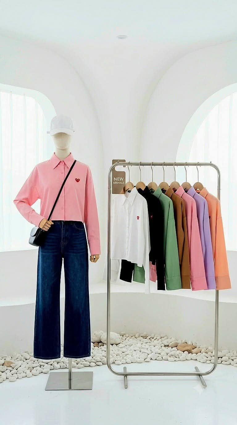 Classic Cropped Button-Down - Roselle