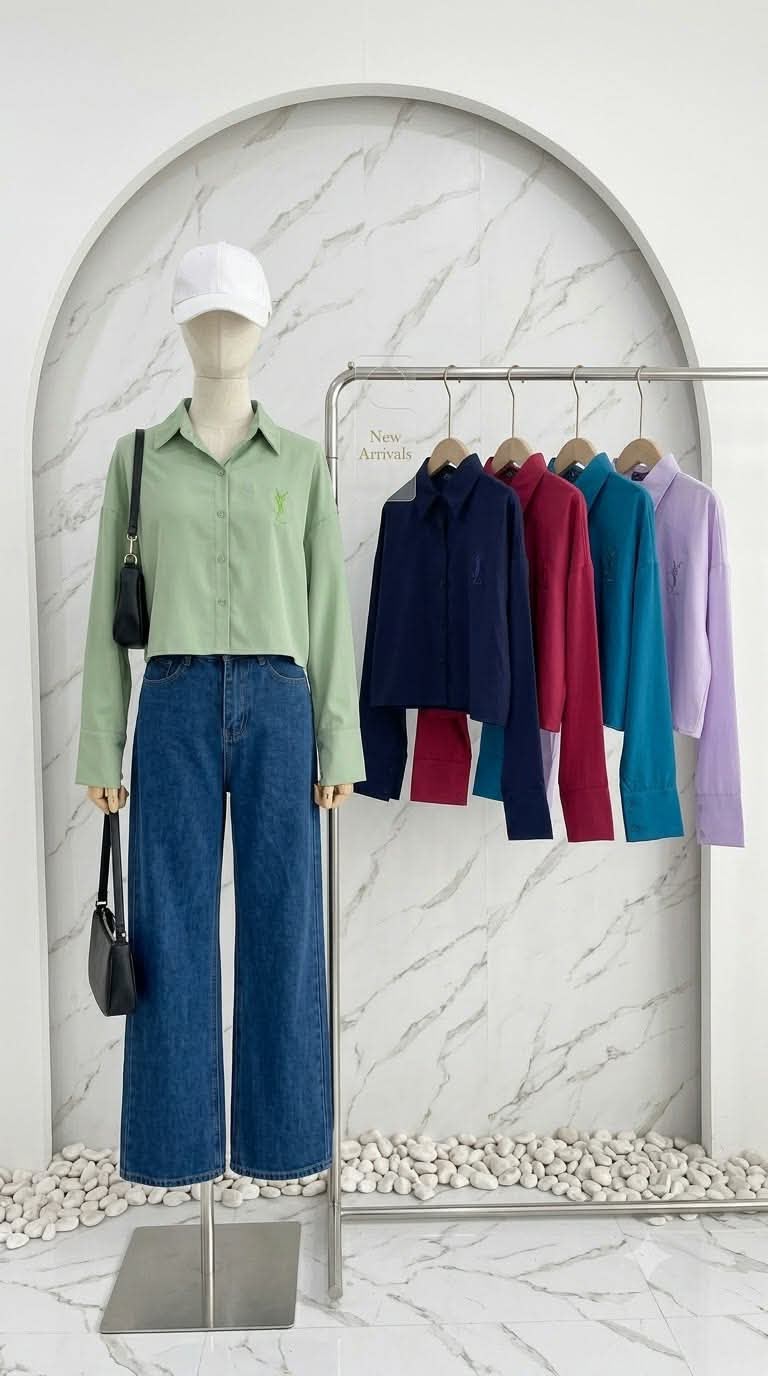 Classic Cropped Button-Down - Roselle