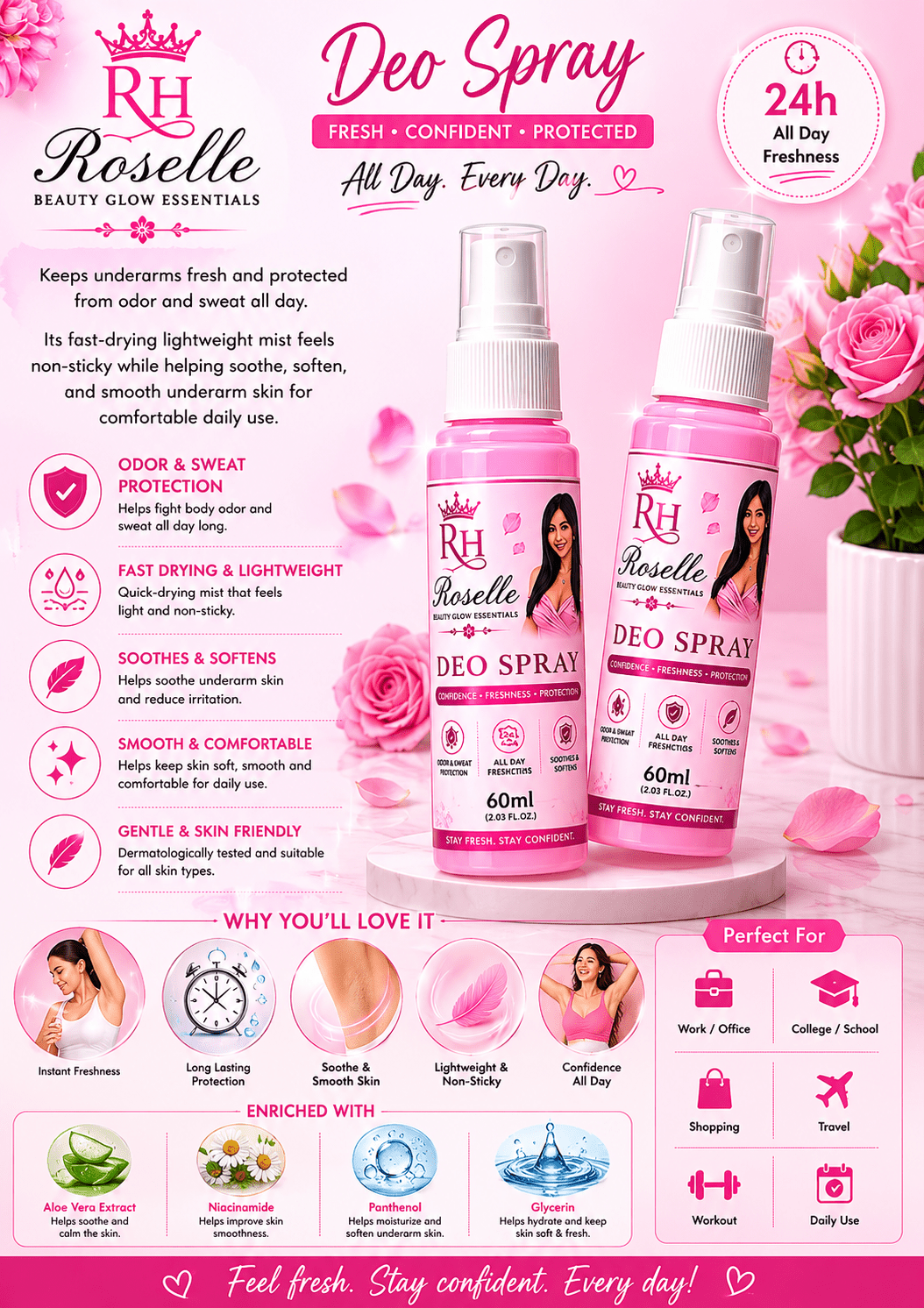 Deo Spray - Roselle