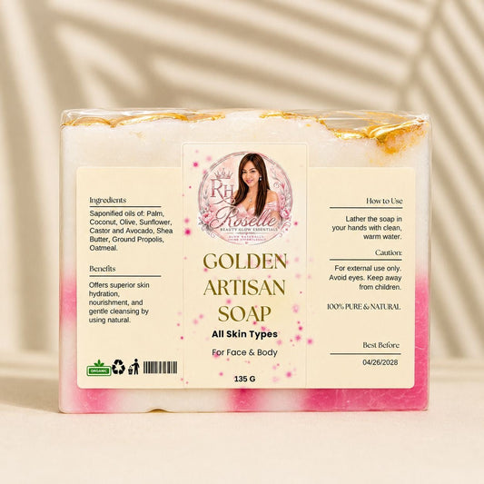 Golden Artisan Soap - for all Skin Type - Roselle