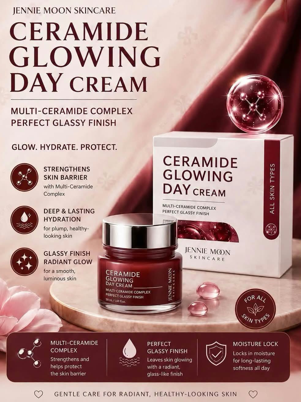 Jennie Moon Ceramide Glowing Day Cream - Roselle