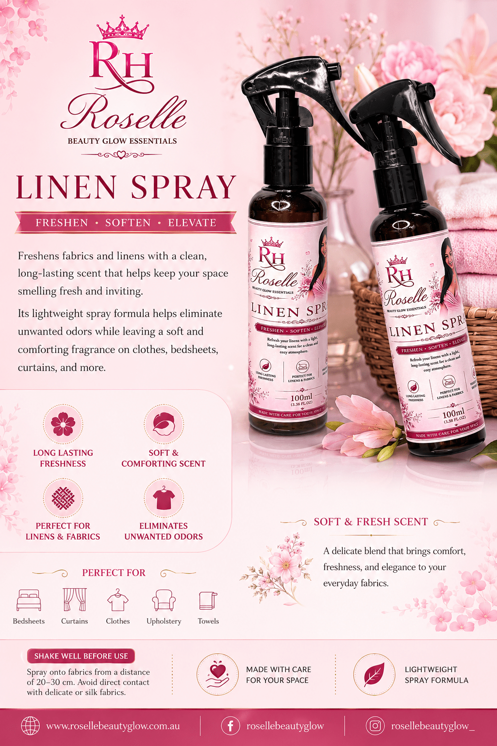 Linen Spray - Roselle