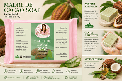 Madre De Cacao Soap - Antibacterial - Roselle