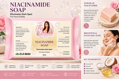 Niacinamide Soap - Elimanates Dark Spot - Roselle