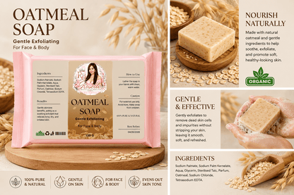 Oatmeal Soap – Gentle Exfoliating - Roselle