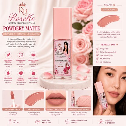 RH Roselle Beauty Glow Essentials – Powdery Matte Tint (Asian Nude) - Roselle