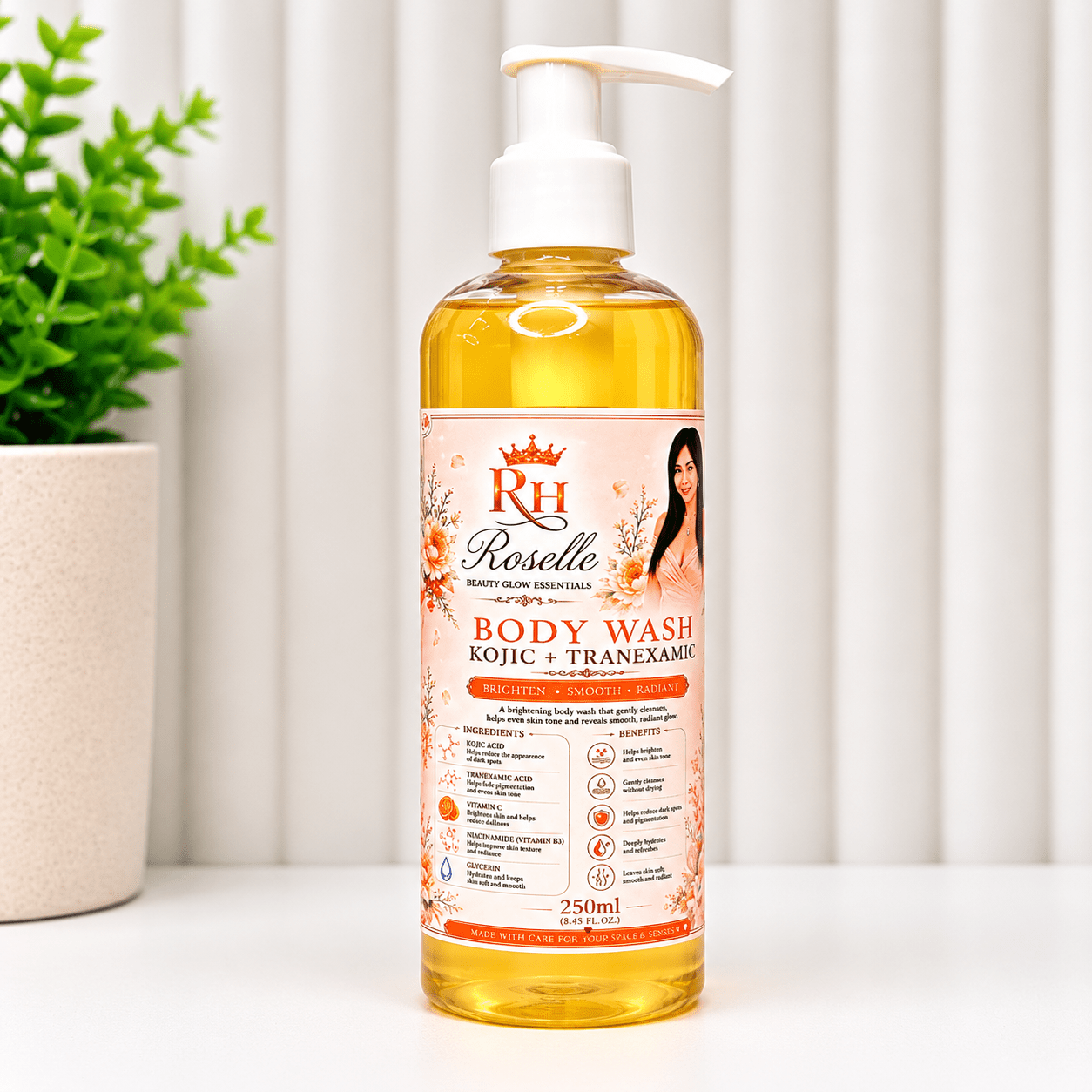 Roselle Body Wash Kojic + Tranexamic - Roselle