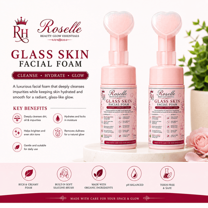 Roselle Glass Skin Facial Foam - Roselle
