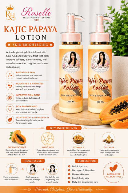 Roselle Kajic Papaya Lotion -Skin Brightenin - Roselle