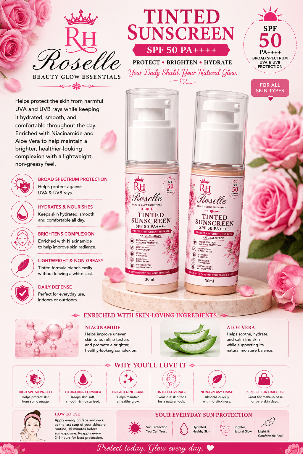 Tinted Sunscreen - Roselle