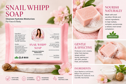 Snail Whipp Soap – Cleanses • Hydrates • Moisturizes