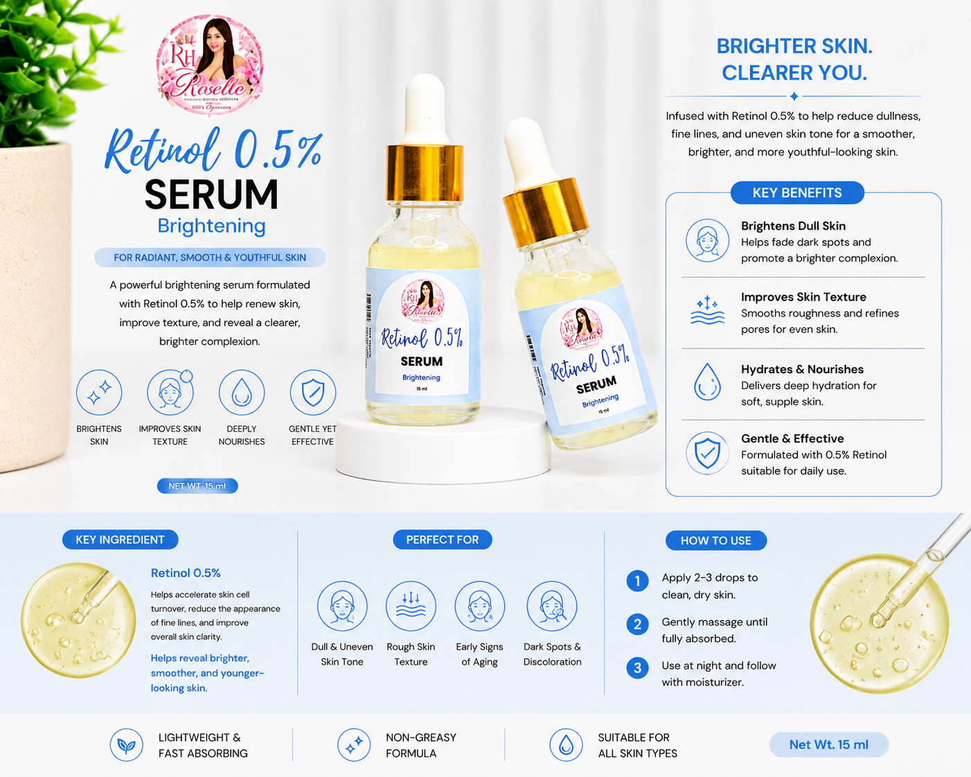 RH Roselle Retinol 0.5% Serum – Brightening