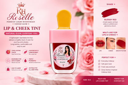 ✨ Roselle RH Lip & Cheek Tint – Bloody Red ✨