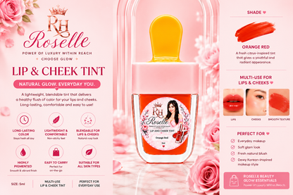 Roselle RH Lip & Cheek Tint – Orange Red
